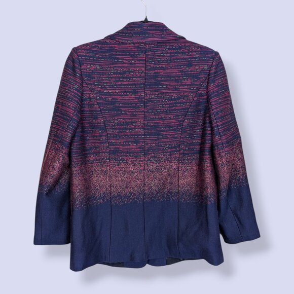 Purple & Blue Metallic Gradient Jacket - Picture 7 of 11